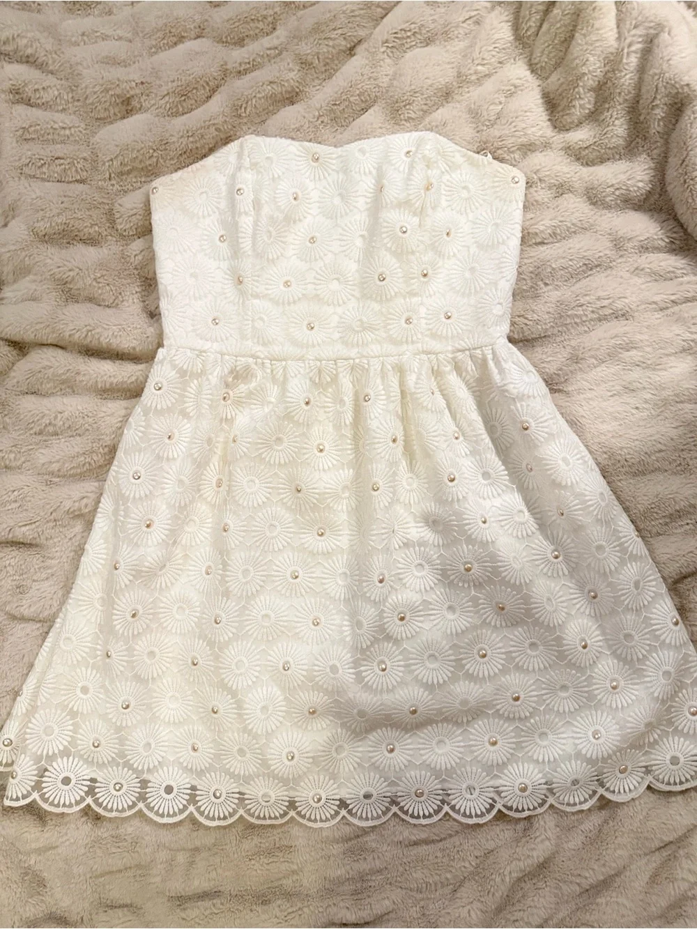Lilly Pulitzer White Strapless Eyelet Daisy Dress - Picture 7 of 7